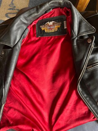 Chiodo Harley Davidson Pelle Nero Taglia XL / L