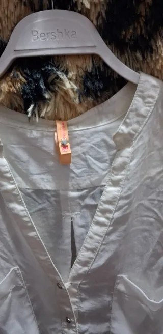 Camisa Bershka Blanca Talla S