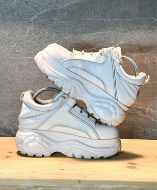 Buffalo Scarpe Platform Basse Bianche