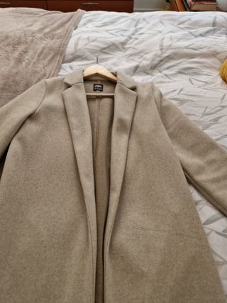 Abrigo Zara paño beige Talla M