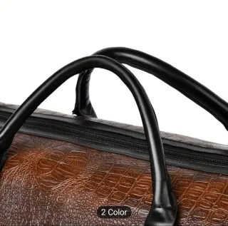 Bolso de viaje efecto piel cocodrilo