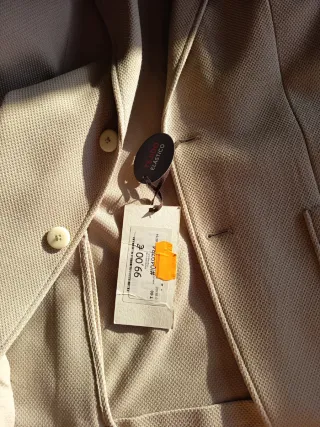 Chaqueta Beige Talla 50 Tejido Elástico