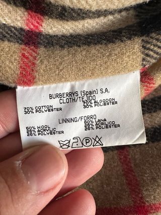 Gabardina Burberry Beige Clásica