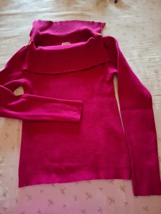 Maglione fucsia collo alto calzature tg 42 italian