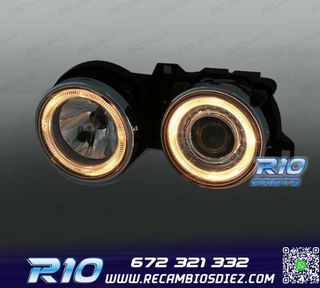 FAROS PARA BMW SERIE 3 E30 82-94 OJOS ANGEL FONDO NEGRO