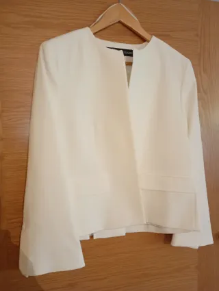 Americana Zara Blanca Mujer