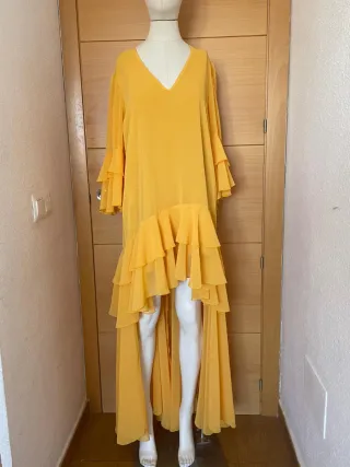 Vestido Sahoco Amarillo Talla M Nuevo con Etiqueta