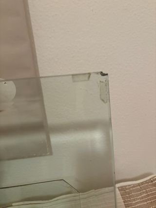 Mesa centro vintage patas león cristal dorado