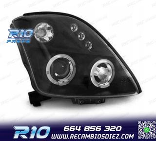 FAROS SUZUKI SWIFT 05-10 OJOS ANGEL FONDO NEGRO
