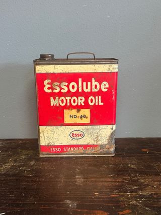 Lattina Essolube Esso HD 40 metallo litografato