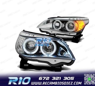 FAROS BMW E60 E61 03-07 ANGEL EYES LED INTERMITENTES