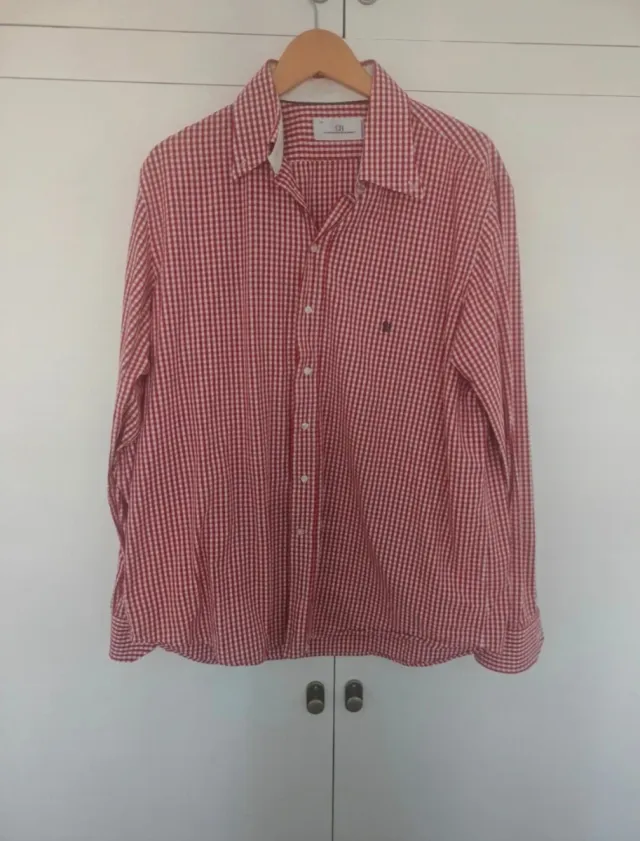 Camicia a quadretti rossa e bianca Carolina Herrera