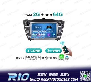RADIO GPS ANDROID 14 PARA HYUNDAI IX35 09-15 64GB