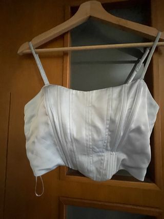Top Corsé Bershka Celeste Talla M