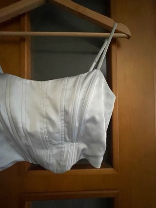 Top Corsé Bershka Celeste Talla M