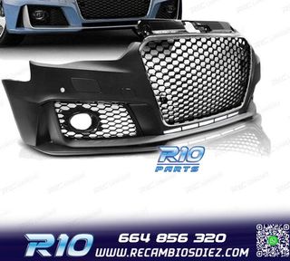 PARAGOLPES DELANTERO AUDI A3 8V 12 16 LOOK RS3 CROMO NEGRO P