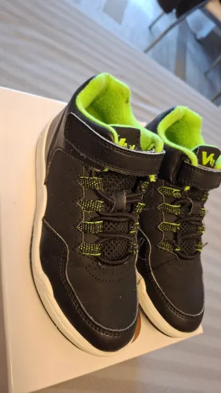 Sneakers bimbo Vty nere e verdi