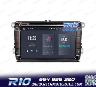 RADIO GPS ANDROID 12 PARA VOLKSWAGEN VW SEAT SKODA MULTIMEDI