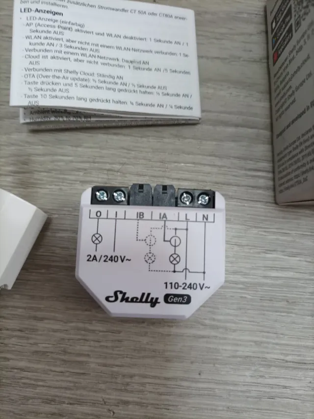 2 x Medidor de Energia Shelly EM Gen3+ Caliper 50A