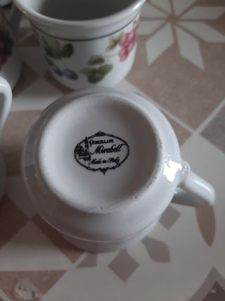 Set 6 Tazzine con Decorazione Frutta