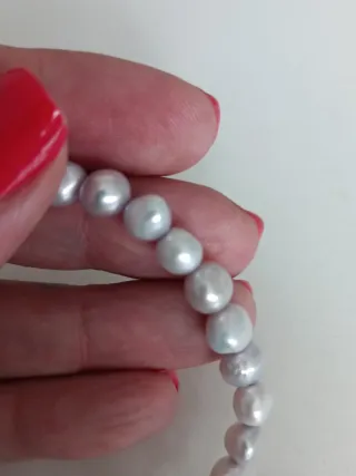 Antigua pulsera de perlas barrocas auténticas 