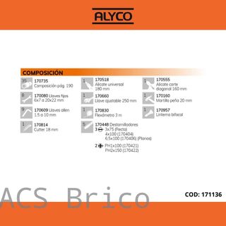 Caja Herramientas 60 Piezas Alyco 170781