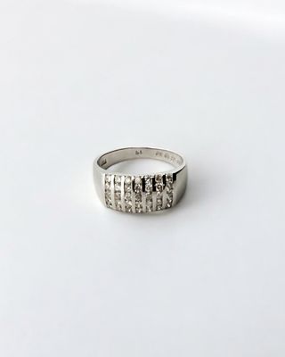 Sortija Oro Blanco 18kt 35 Diamantes