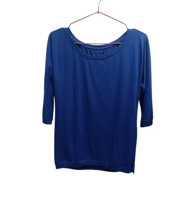 Camiseta azul manga 3/4