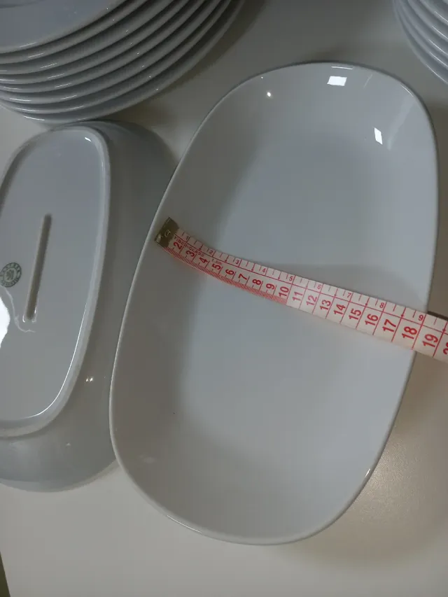 Fuente de porcelana blanca Hostelería