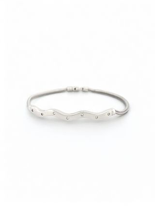Pulsera semirrígida oro blanco y diamantes 