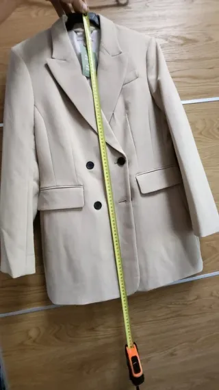 Chaqueta blazer H&M beige talla 38