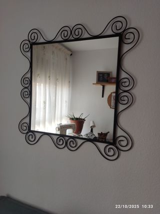 Espejo de pared decorativo negro