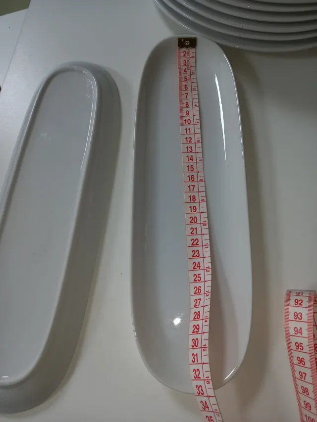 Lote Fuente de porcelana baguette T. Rural