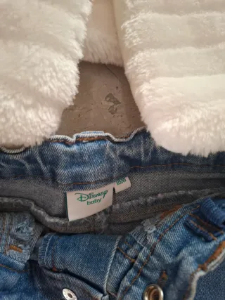 Jeans Disney e pelliccetta bimba