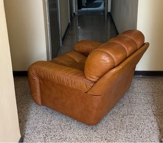 Poltrona pelle vintage Joe DiMaggio anni 70