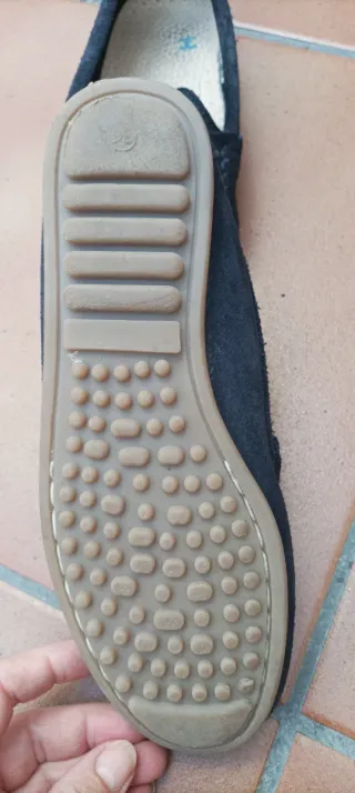Mocasines azul marino ante
