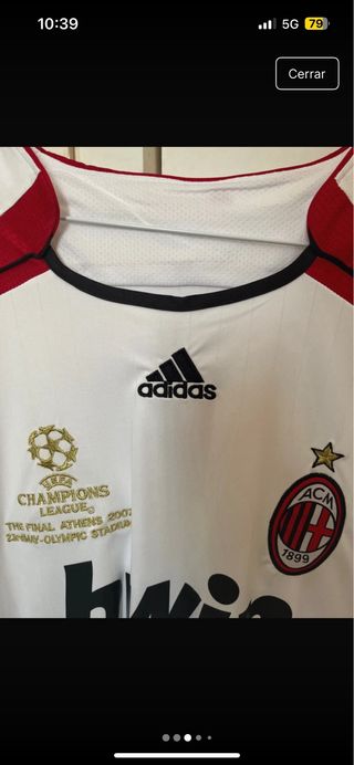 Camiseta Retro AC Milan Adidas Champions League