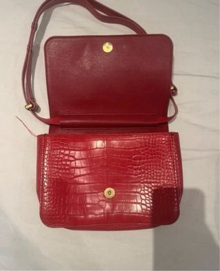 Bolso Zara Rojo Cocodrilo