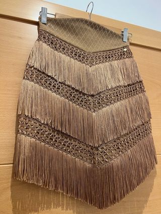 Falda Elisabetta Franchi flecos talla S