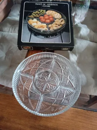 Plato de aperitivos de cristal