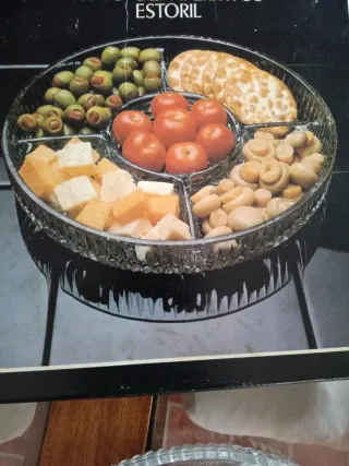 Plato de aperitivos de cristal