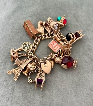 Pulsera Dijes Oro Vintage 9k/375
