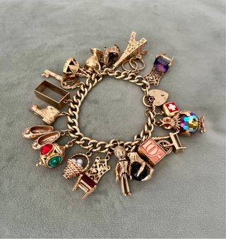 Pulsera Dijes Oro Vintage 9k/375