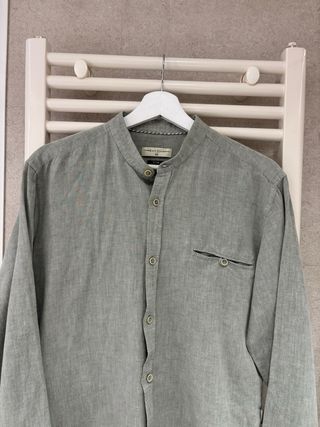 Camisa lino cuello mao Easy Wear L