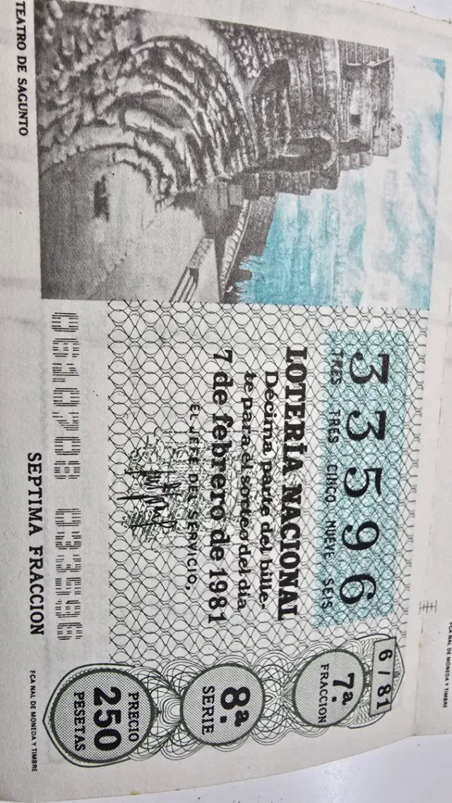 Lotería Nacional 7 febrero 1981