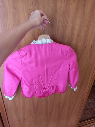 Traje de Fallera Morado y Rosa para niña 10-12años