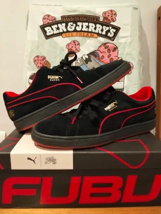 Zapatillas Puma Suede Negras Rojas