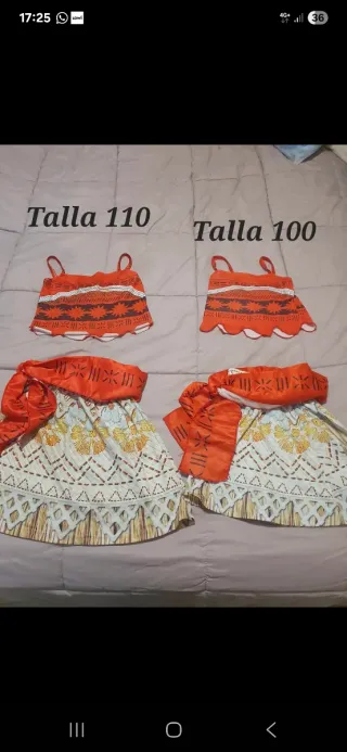 Disfraz infantil Moana Talla 100 y 110
