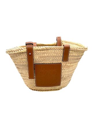 Bolso Cesta Loewe Paja y Piel