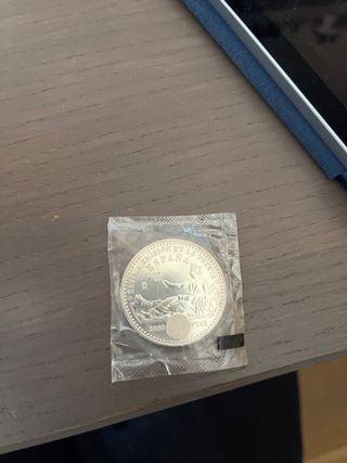 Última emisión peseta 2001 plastificada